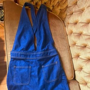 BRAND NEW Urban Outfitters Sexy Denim Halter Jumpsuit